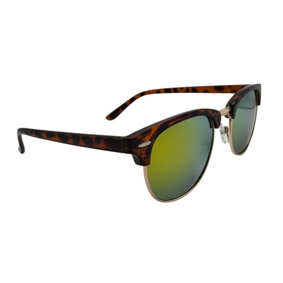 9027 | Gold Mirror Browline Sunglasses - Picture 2 of 5